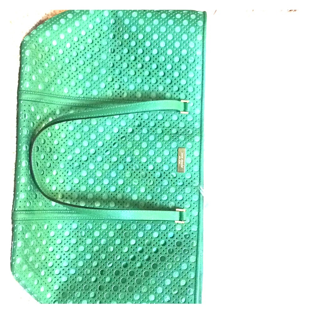 Green Kate Spade large tote